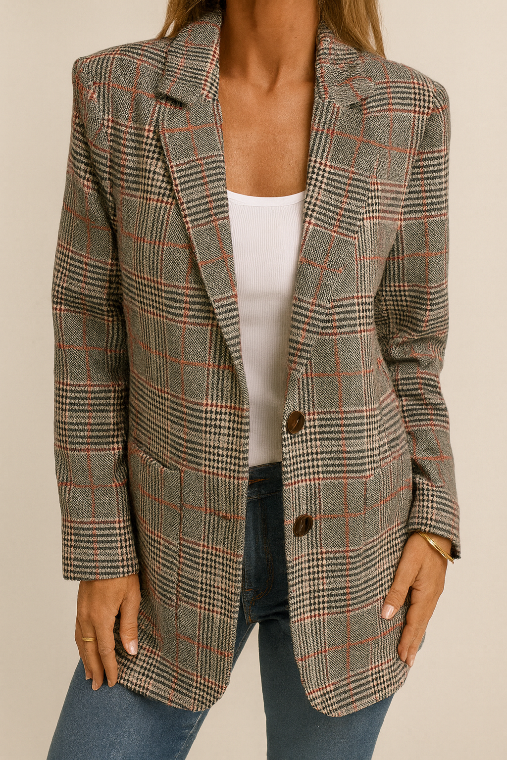 Checked Blazer – Classic Style in Two Colors