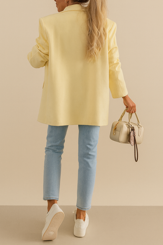 Oversized Yellow Blazer – Effortless Elegance