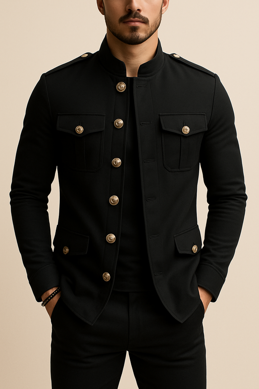 Military-Inspired Jacket – Bold Sophistication