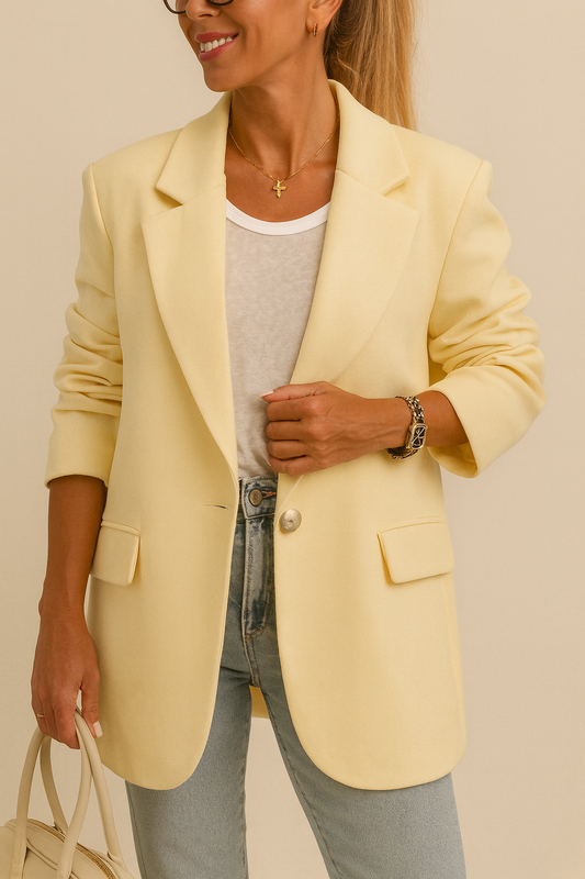 Oversized Yellow Blazer – Effortless Elegance